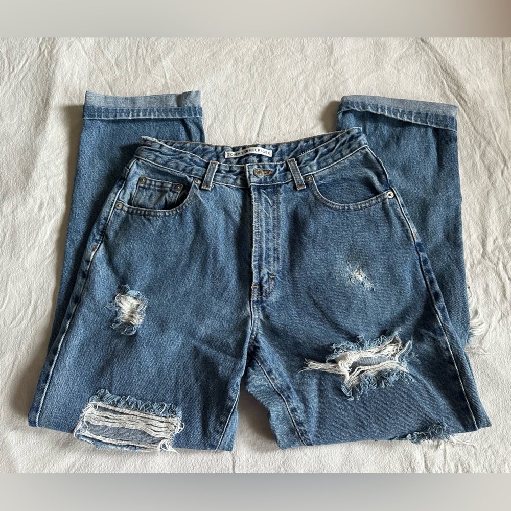Tommy Hilfiger Distressed Blue Denim Jeans